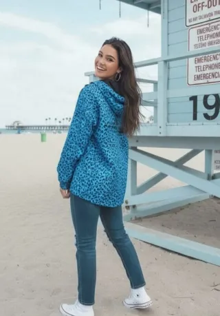 XL Chaqueta Adidas Leopardo Azul Talla XL