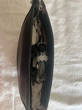 Bolso Joy Mr. Joe negro con correa multicolor