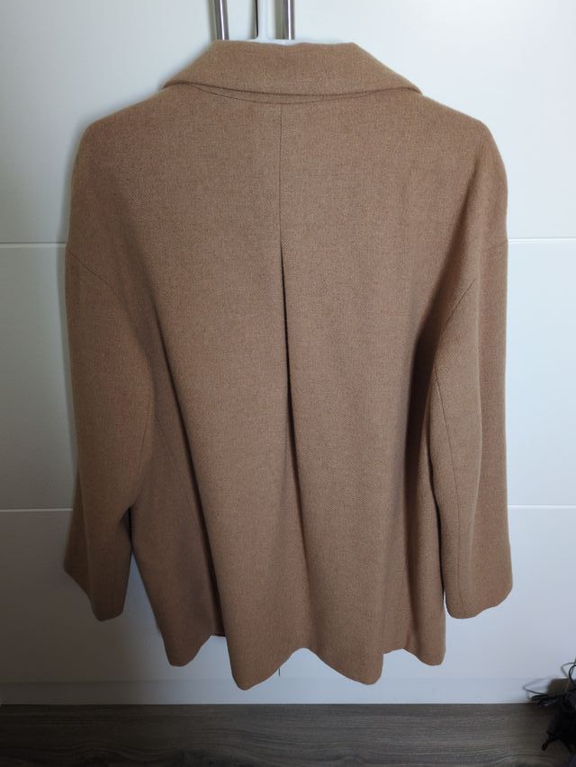Abrigo paño beige