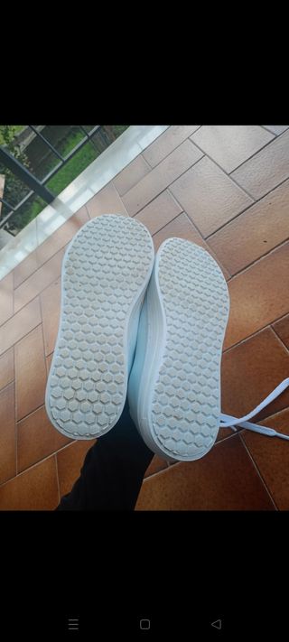 Scarpe donna bianche n.37 con fiori