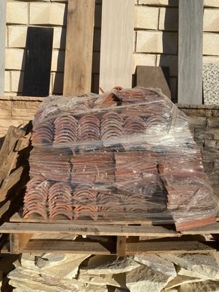 Teja cerámica roja 20x10