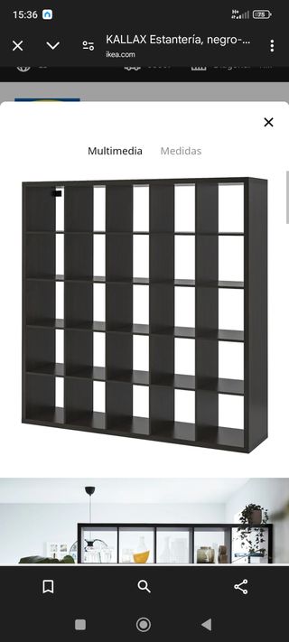 Estantería Kallax Ikea Negra