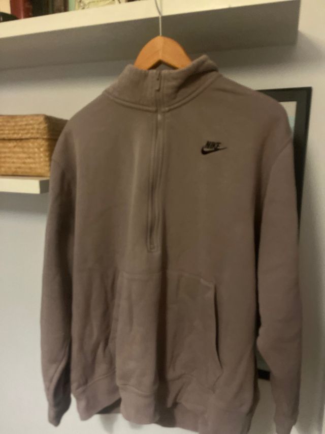 Sudadera Nike 1/4 Zip Marrón/Gris