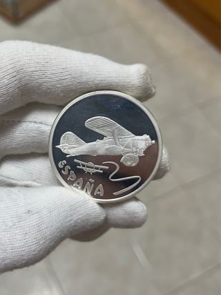 Moneda 5 Euro Proof 1997 Avión