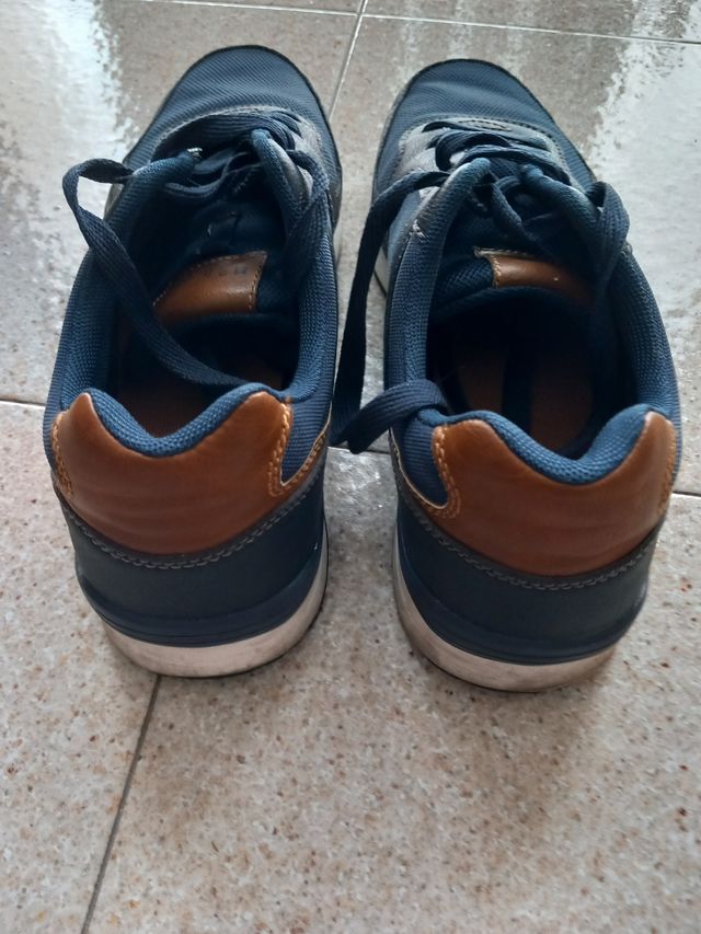 Scarpe uomo Menphis One blu/marrone TG 43