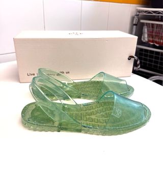 Sandalias Popa agua, color verde T.36