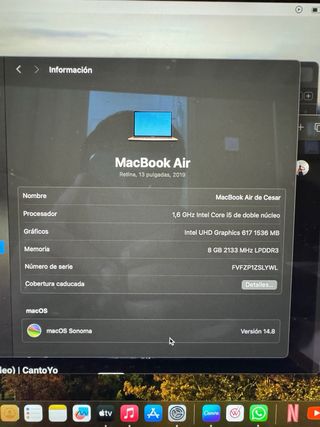 MacBook Air 2019 Oro Rosa Retina