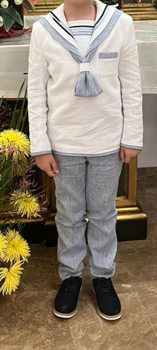 Traje Lino Comunión Talla 12 Años