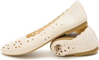 Zapatos Planos Glamora Floral Calado Talla 38