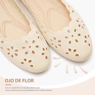 Zapatos Planos Glamora Floral Calado Talla 38
