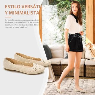 Zapatos Planos Glamora Floral Calado Talla 38
