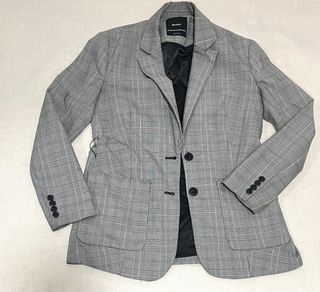 Blazer americana cuadros gris