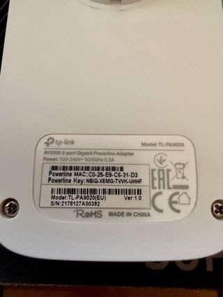 2 Adaptadores PLC TP-Link TL-PA9020 2000Mbps