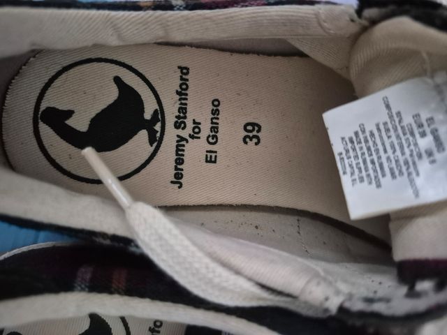 Zapatillas El Ganso Tartán Verde Talla 39