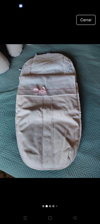 Saco silla invierno rosa bebé