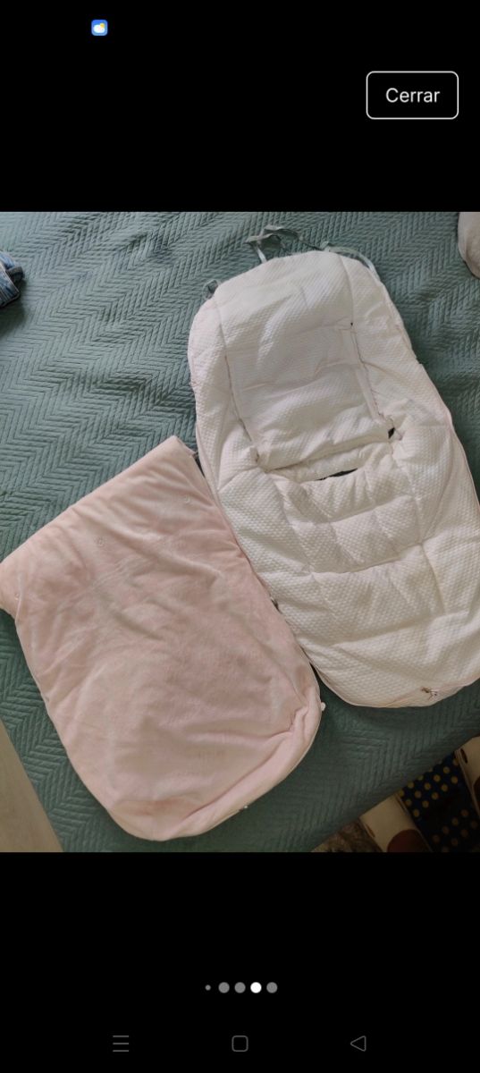 Saco silla invierno rosa bebé