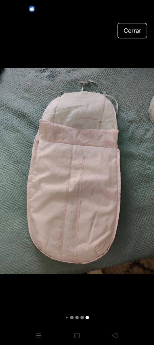 Saco silla invierno rosa bebé