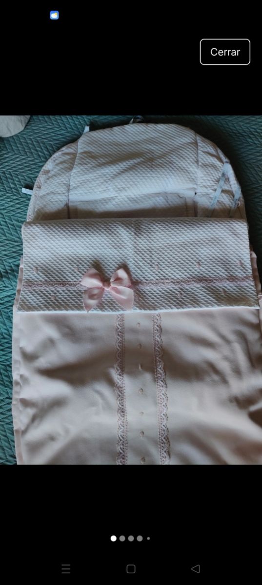 Saco silla invierno rosa bebé