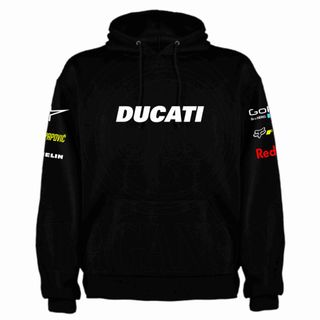 SUDADERA NEGRA DUCATI CON O SIN GORRO