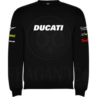 SUDADERA NEGRA DUCATI CON O SIN GORRO