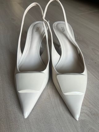 Zapato destalonado Zara blanco