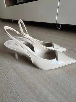 Zapato destalonado Zara blanco