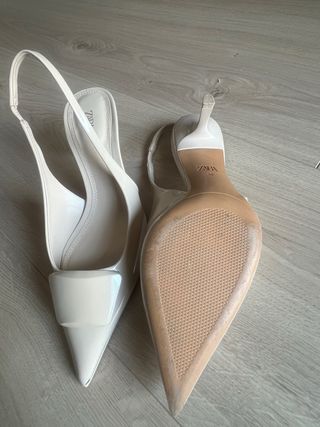 Zapato destalonado Zara blanco