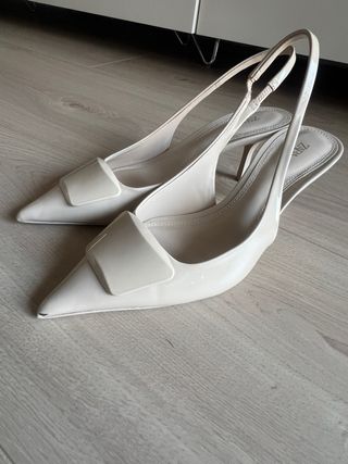 Zapato destalonado Zara blanco
