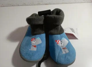 Zapatillas casa niño perro azul