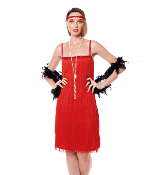 Disfraz Charleston Rojo Talla L