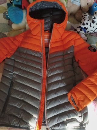 Chaqueta Superdry Talla M Naranja y Gris