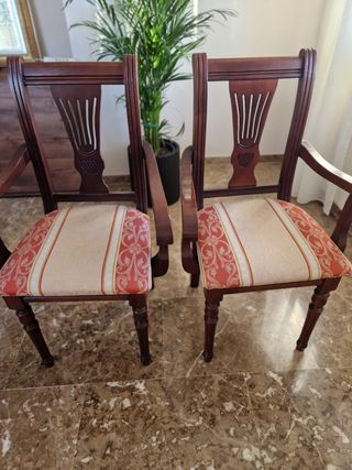 Conjunto mesa y sillas comedor madera