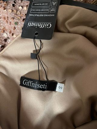 Vestido de fiesta lentejuelas oro rosa