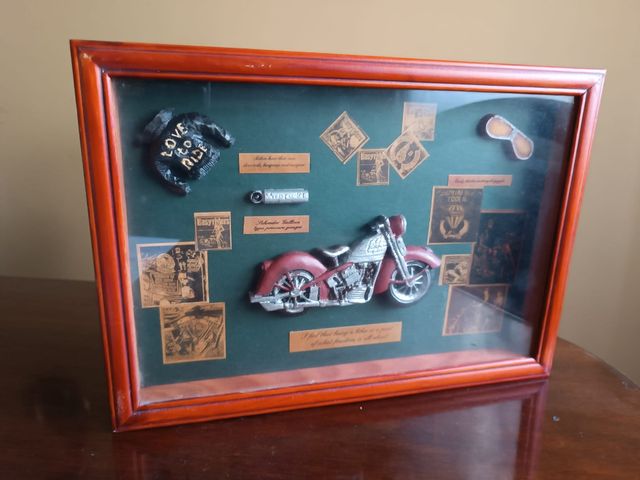 Cuadro 3D Moto Custom