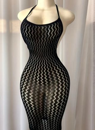 Vestido malla sexy transparente talla única