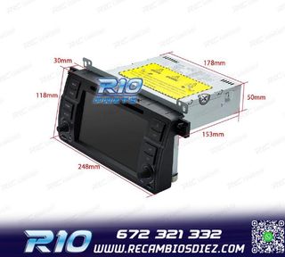 RADIO GPS ANDROID 14 PARA BMW E46 4GB RAM 64GB ROM DVD