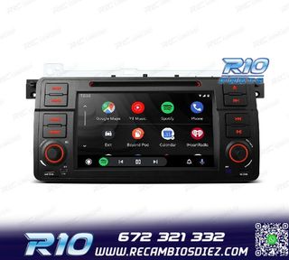 RADIO GPS ANDROID 14 PARA BMW E46 4GB RAM 64GB ROM DVD