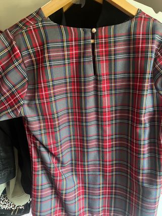 Camiseta cuadros manga larga