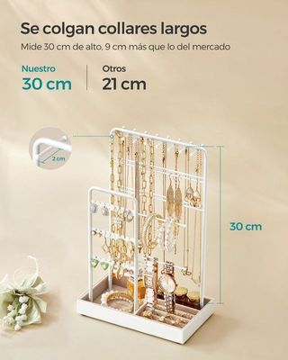Soporte para joyas color blanco -Songmics