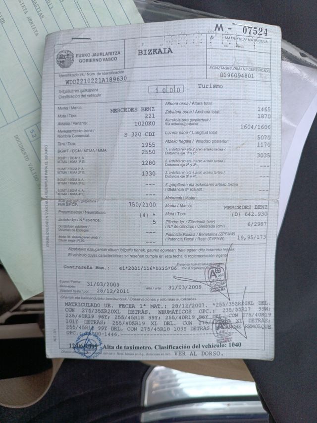 Motor y Caja Mercedes S 320 CDI V6 235cv 7G Tronic