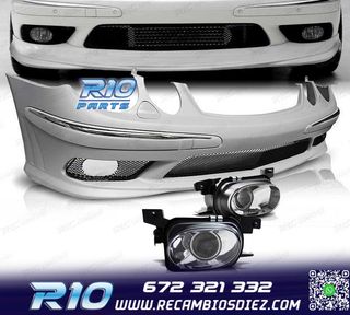 PARAGOLPES DELANTERO MERCEDES W211 02-06 LOOK AMG + NIEBLAS
