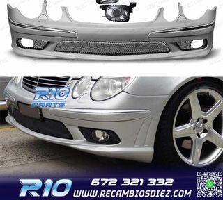 PARAGOLPES DELANTERO MERCEDES W211 02-06 LOOK AMG + NIEBLAS