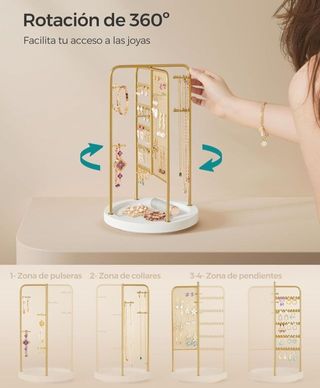  Soporte para joyas con 4 zonas - Songmics