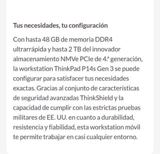 Portátil Lenovo ThinkPad P14S Gen 3