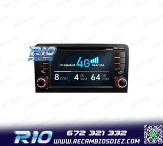 RADIO GPS ANDROID 12 PARA AUDI A3 8P 8PA S3 RS3 03-12