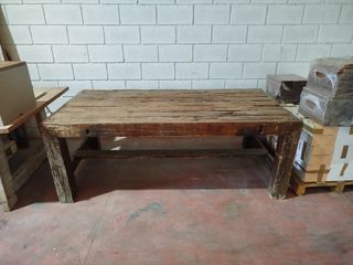 Mesa rústica madera durmientes