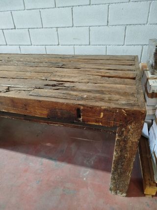 Mesa rústica madera durmientes