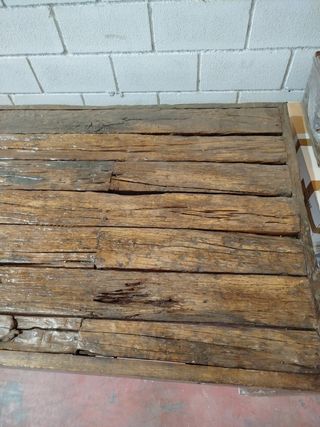 Mesa rústica madera durmientes