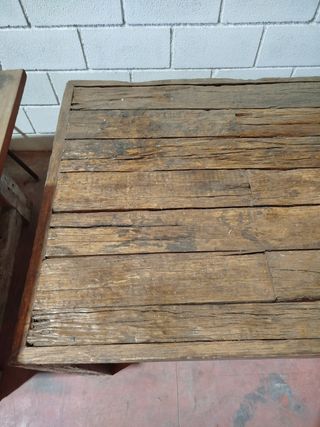 Mesa rústica madera durmientes