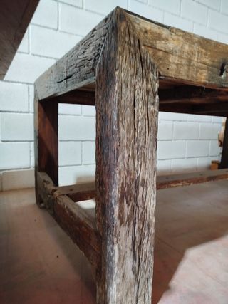 Mesa rústica madera durmientes